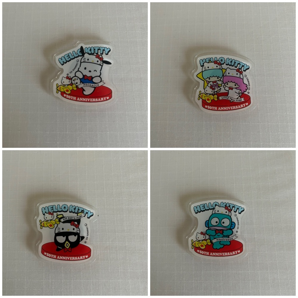 Sanrio 50th Anniversary Acrylic Magnet Bundle
